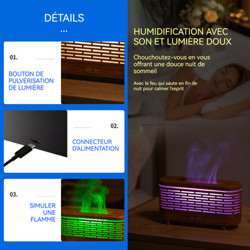 Humidificateur 120ml mini humidificateur humidificateur hydratant air hydratant Machine d'aromathérapie avec 7 types de lumières